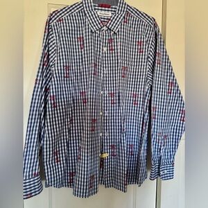 TOMMY BAHAMA OXFORD STYLE with palm trees/ check shirt
